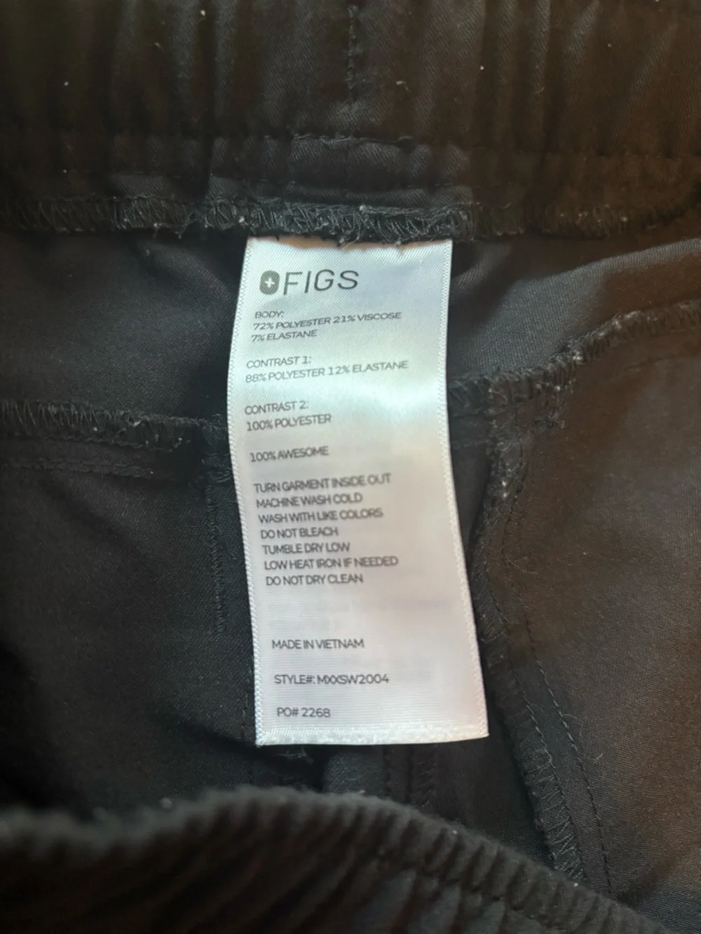 Figs Men’s Black Drawstring Jogger Pants Size Medium - Picture 3 of 9